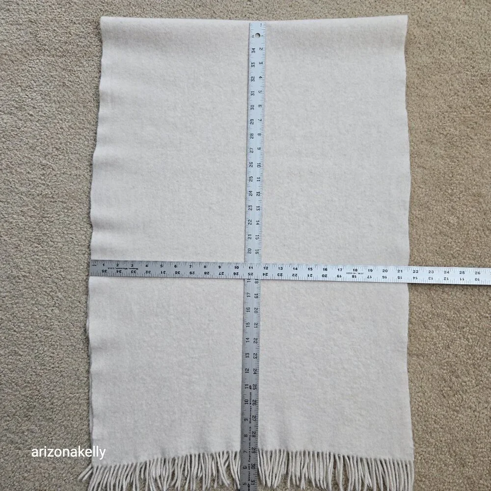 Felted Cashmere Scarf THICK ivory - Picture 6 of 16